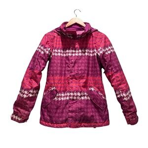 Burton‎ Girls Echo Dryride Pink Ski Winter Snow Jacket Coat Size Large